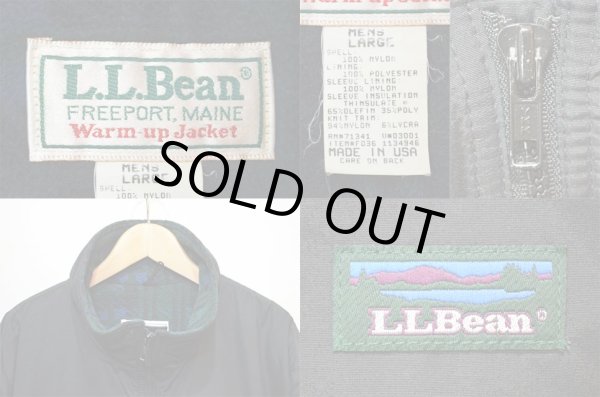 画像3: 90's L.L.BEAN ウォームアップジャケット “USA製 / BLACK” (3)