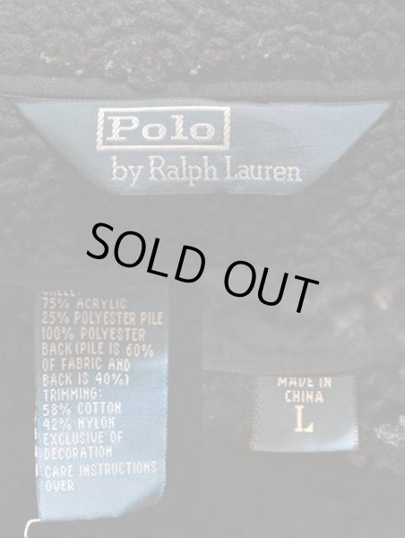 画像3: Polo Ralph Lauren 裏パイル フリースジャケット “BLACK” (3)