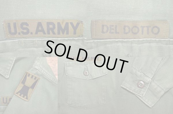 画像4: 60's US.ARMY コットンサテン ユーティリティーシャツ (4)