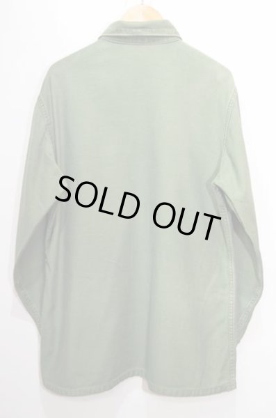 画像2: 60's US.ARMY コットンサテン ユーティリティーシャツ (2)