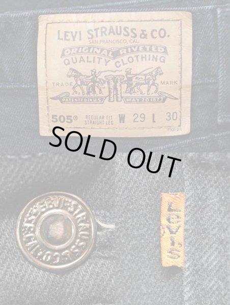 画像3: 90's Levi's 505 ブラックデニムパンツ “W29 L30” (3)