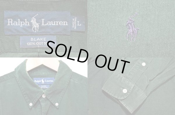 画像3: Polo Ralph Lauren コーデュロイ ボタンダウンシャツ “GREEN” (3)