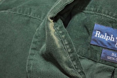 画像1: Polo Ralph Lauren コーデュロイ ボタンダウンシャツ “GREEN”