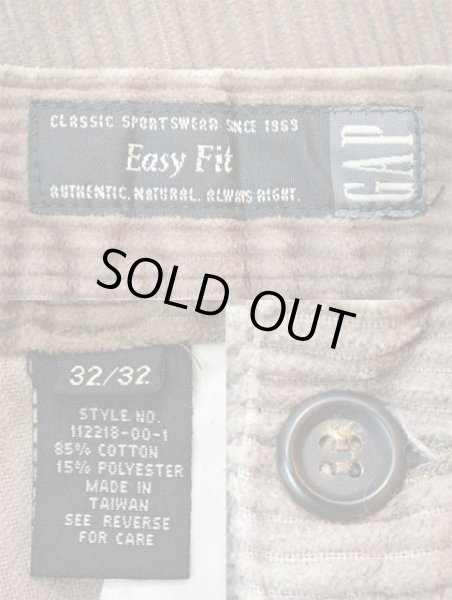 画像3: GAP 2タック 太畝コーデュロイパンツ “LIGHT BROWN” (3)