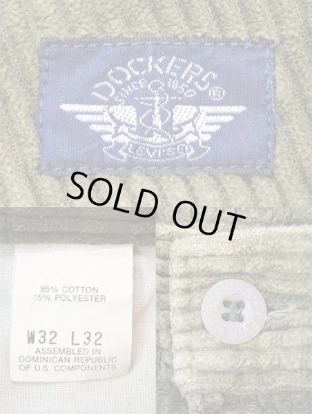 画像3: DOCKERS 2タック 太畝コーデュロイパンツ “OLIVE” (3)