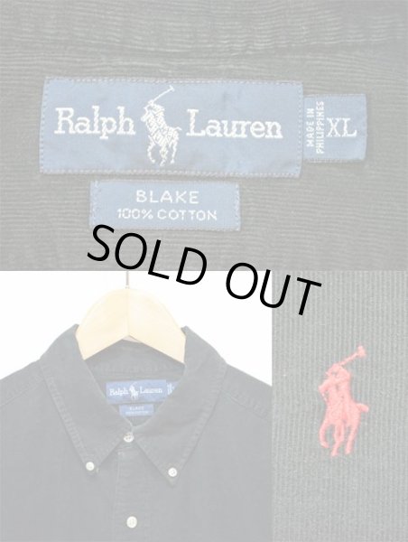 画像3: Polo Ralph Lauren コーデュロイ ボタンダウンシャツ “BLACK” (3)