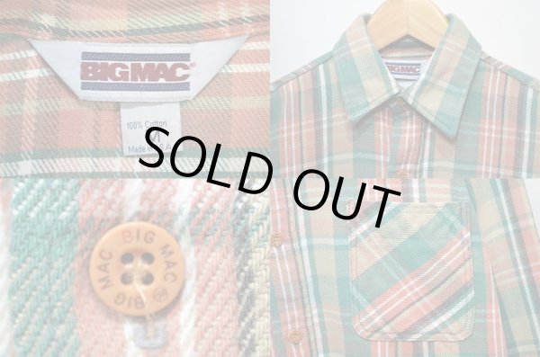 画像3: 80's BIGMAC ヘビーネルシャツ “グリーンベース” (3)