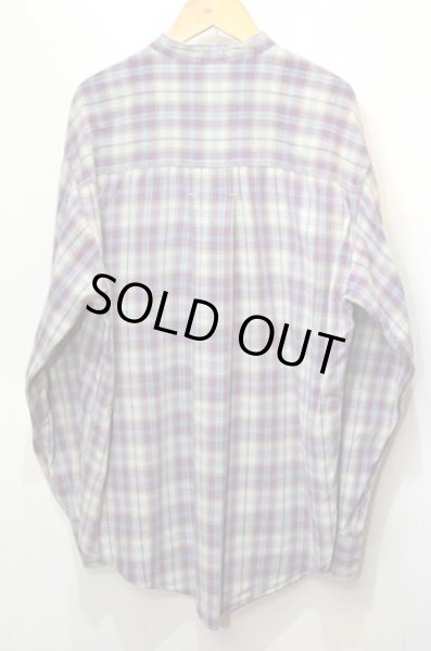 画像2: 90's Woolrich チンスト付き バンドカラーシャツ (2)