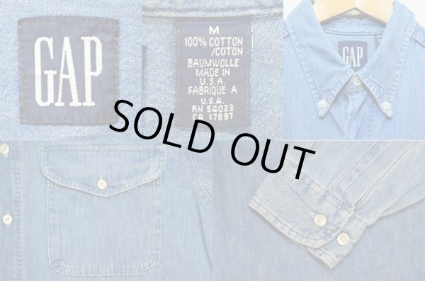 画像3: 90's OLD GAP デニム ボタンダウンシャツ “MADE IN USA” (3)