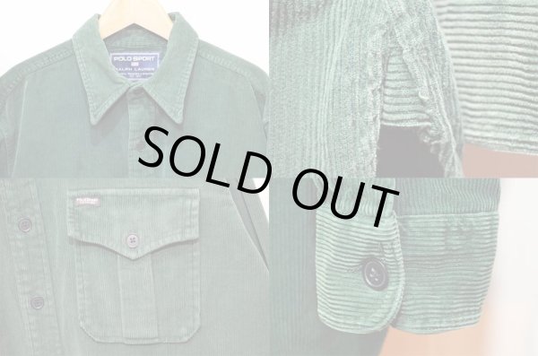 画像4: 90's POLO SPORT コーデュロイワークシャツ (4)