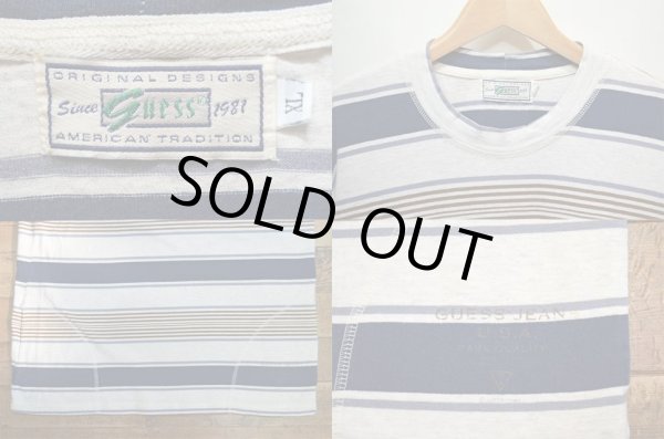 画像3: 90's GUESS マルチボーダー柄 L/S カットソー “MADE IN USA” (3)
