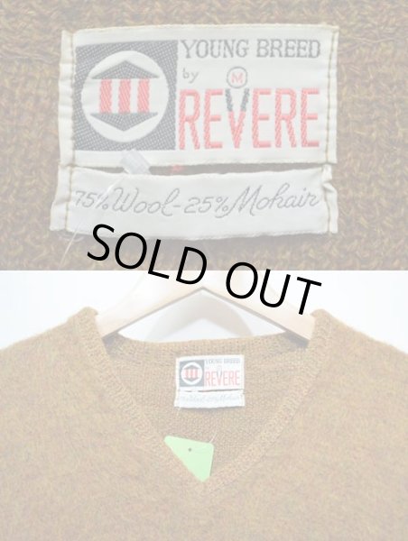 画像3: 60's REVERE Vネック モヘアニット “BROWN” (3)