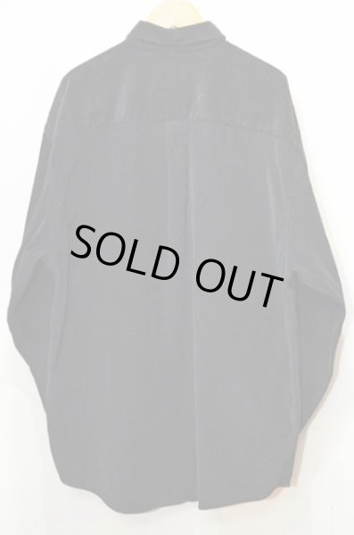 画像2: 90-00's Eddie Bauer コーデュロイ ボタンダウンシャツ “BLACK” (2)