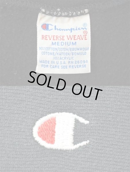 画像3: 90's Champion リバースウィーブスウェット “目付き / BLACK / MADE IN USA” (3)