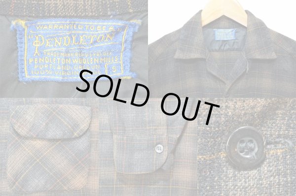 画像3: 50's-60's Pendleton ウールシャツ “BLACKベース / sizeS” (3)