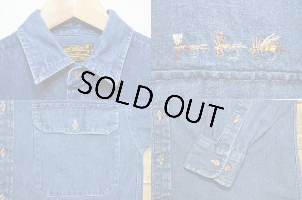 画像4: 80-90's Eddie Bauer デニムワークシャツ “黒タグ” (4)