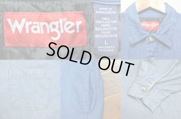 画像3: 90's Wrangler キルティングライナー付き デニムシャツ (3)