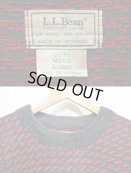 画像3: 80's L.L.Bean バーズアイ柄 ウールニット “MADE IN NORWAY” (3)