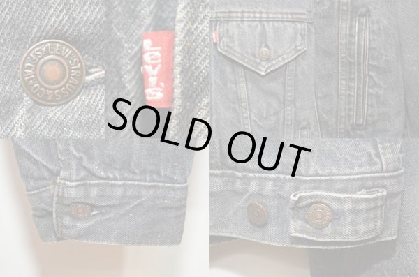 画像4: 80-90's Levi's 70411-9416 ブラックデニムジャケット “AS-IS / MADE IN USA” (4)