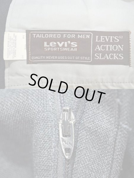 画像3: 80's Levi's ACTION SLACKS “CHARCOAL NAVY” (3)
