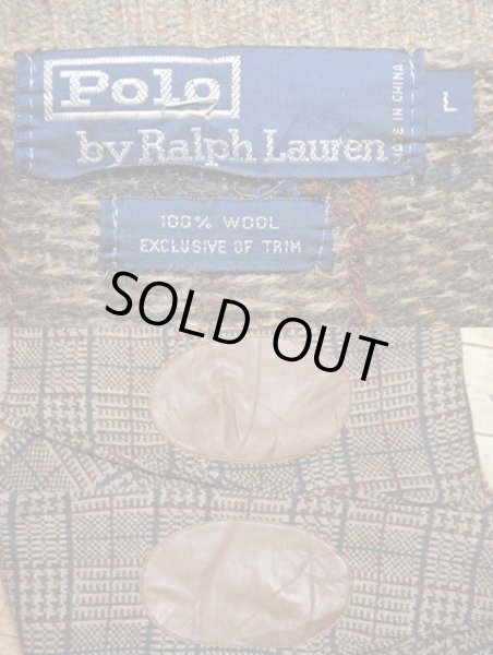 画像3: Polo Ralph Lauren チェック柄 ウールニット “エルボーパッチ付き” (3)