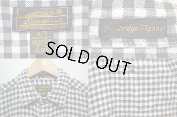 画像3: 80-90's Eddie Bauer ギンガムチェック柄 フランネルシャツ “黒タグ” (3)