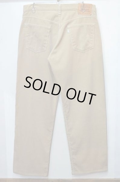 画像2: 90's Levi's 565 太畝コーデュロイパンツ “KHAKI” (2)