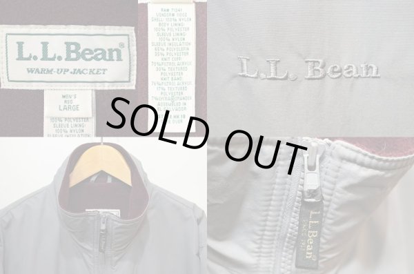 画像3: 90-00's L.L.Bean ウォームアップジャケット “GRAY×BURGUNDY” (3)