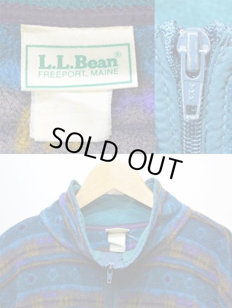 画像3: 90's L.L.BEAN 総柄 フルジップ フリースジャケット “MADE IN USA” (3)