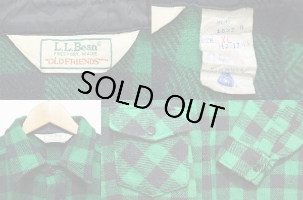 画像3: 80's L.L.Bean ウールシャツ “OLD FRIENDS / GREEN×BLACK” (3)