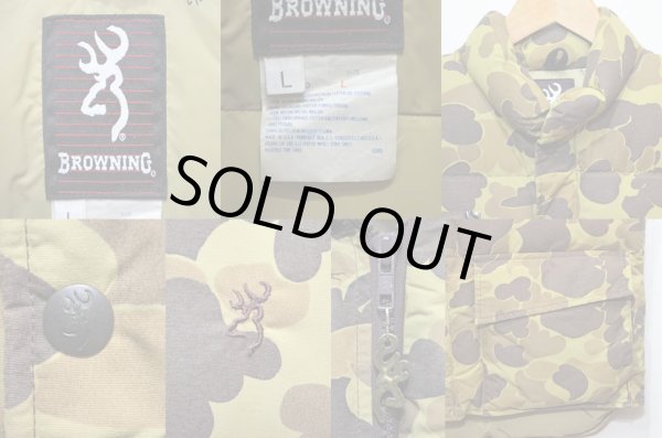 画像3: 90's BROWNING ダックハンターカモ柄 ダウンベスト “MADE IN USA” (3)