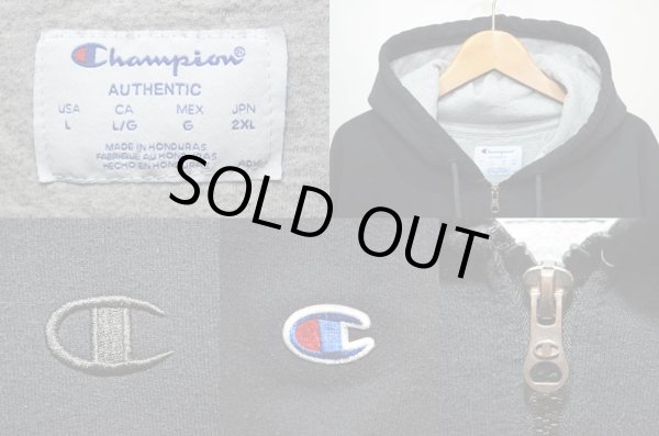 画像3: Champion ECO Fleece フルZIP スウェットパーカー “BLACK” (3)