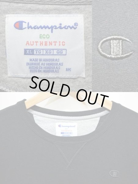 画像3: Champion ECO Fleece リバースウィーブ型 スウェットシャツ “BLACK” (3)