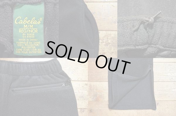 画像4: 90's Cabelas フリースパンツ “BLACK” (4)