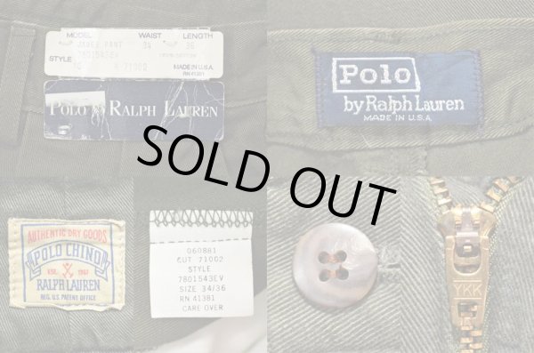 画像4: 90's Polo Ralph Lauren 2タック チノトラウザー “MADE IN USA / DEADSTOCK” (4)