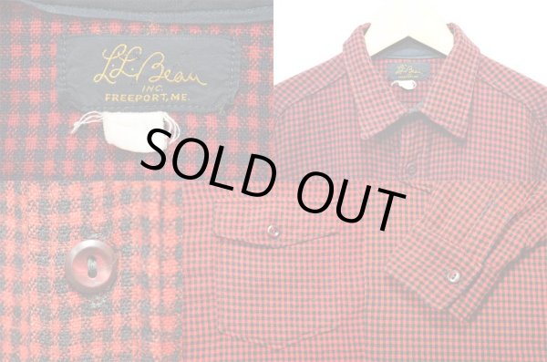 画像3: 50-60's L.L.Bean ウールシャツ "筆記体タグ" (3)