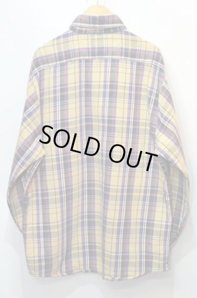 画像2: 90's FIVE BROTHER ヘビーネルシャツ “BEIGHベース” (2)