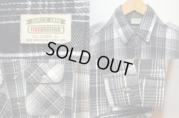 画像3: 90's FIVE BROTHER ヘビーネルシャツ “TALLMAN表記” (3)