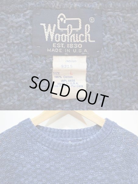 画像3: 80's Woolrich コットン インディゴニット “MADE IN USA” (3)