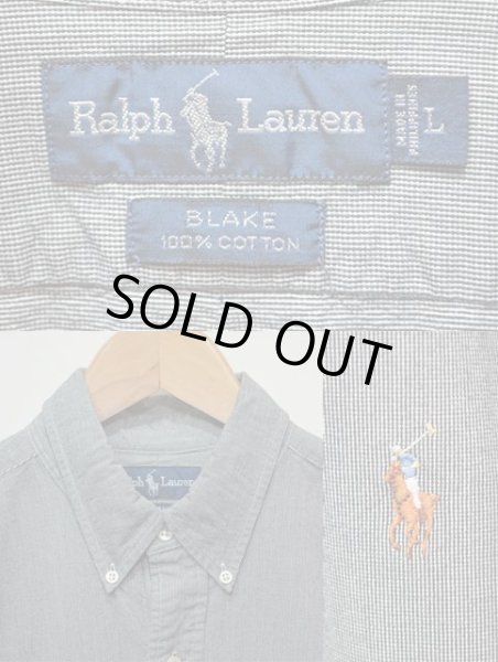 画像3: 90's Polo Ralph Lauren ボタンダウンシャツ “BLAKE / PIN CHECK” (3)