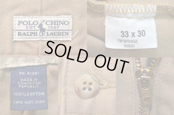 画像3: 90's Polo Ralph Lauren 2タック チノトラウザー “POLO CHINO / KHAKI” (3)