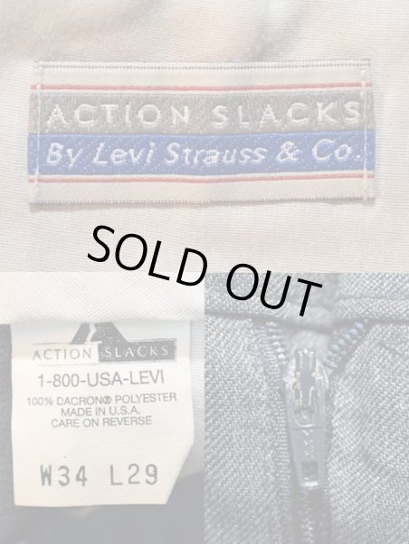画像3: 90's Levi's ACTION SLACKS “HEATHER BLUE GRAY / MADE IN USA” (3)
