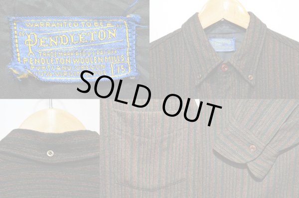画像3: 60's Pendleton ボタンダウンシャツ “マルチストライプ柄” (3)