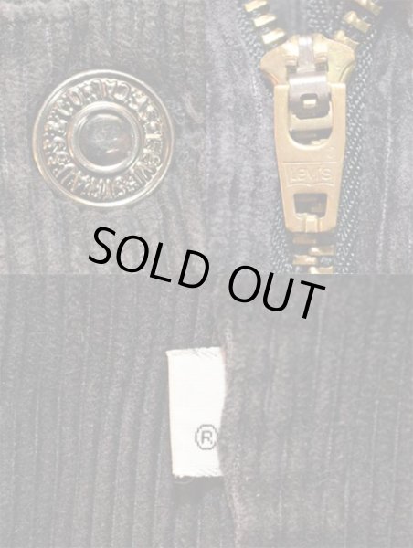 画像4: 90's Levi's 565 太畝コーデュロイパンツ “BLACK / MADE IN USA” (4)