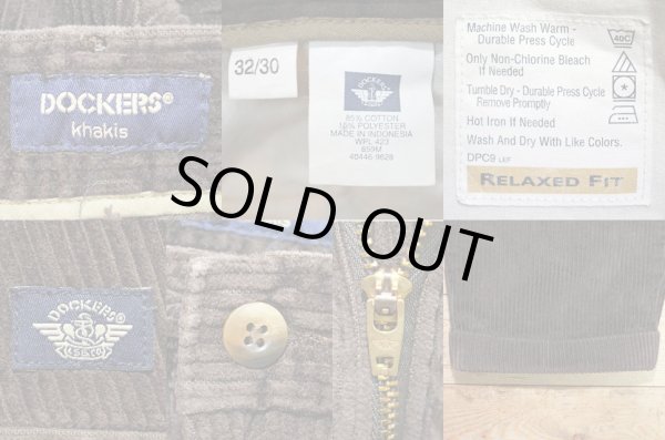 画像3: DOCKERS 2タック 太畝コーデュロイパンツ “BROWN” (3)