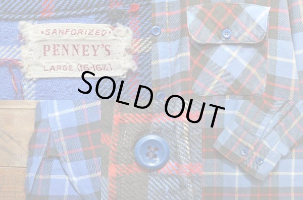 画像3: 50's PENNEY'S マチ付きネルシャツ (3)