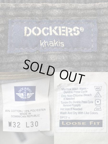 画像3: DOCKERS 2タック 太畝コーデュロイパンツ “BLACK” (3)