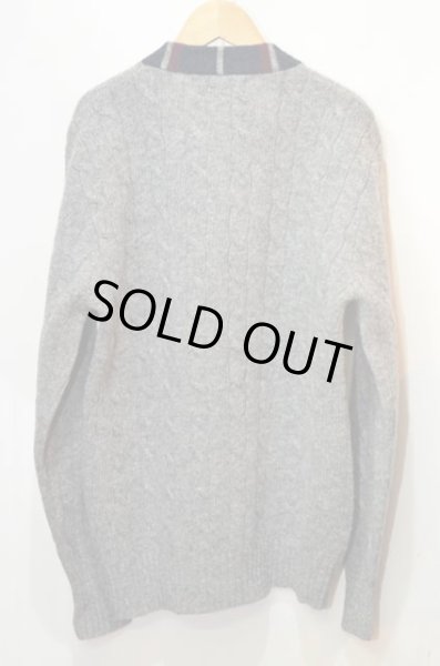 画像2: Polo Ralph Lauren ケーブル編み ウールカーディガン (2)