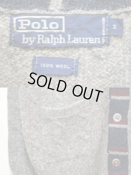 画像3: Polo Ralph Lauren ケーブル編み ウールカーディガン (3)