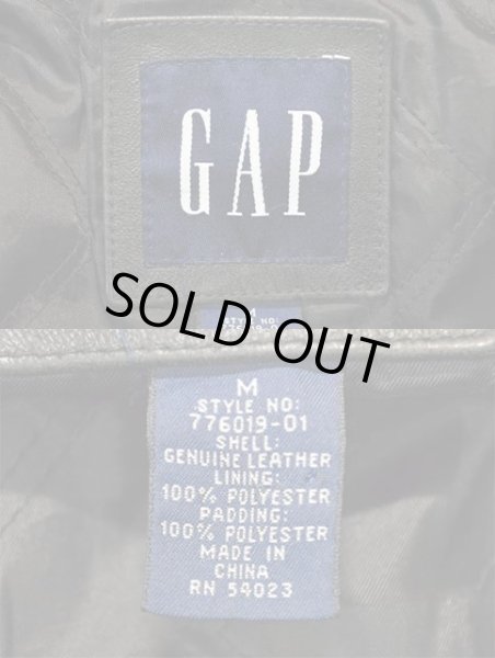 画像3: OLD GAP レザースポーツジャケット (3)